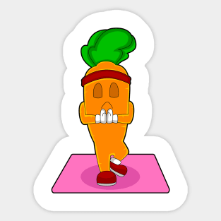 Carrot Yoga Gymnastics Sticker